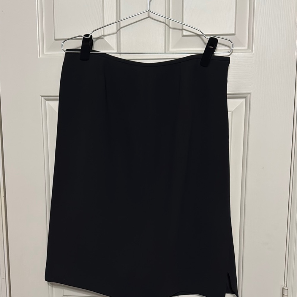 Evan Picone Black A-Line  Knee-Length Skirt